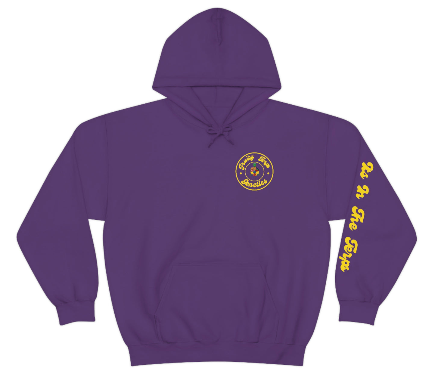 Fruity Terps™️ Genetics Its In The Terps Hoodie Yellow Logo